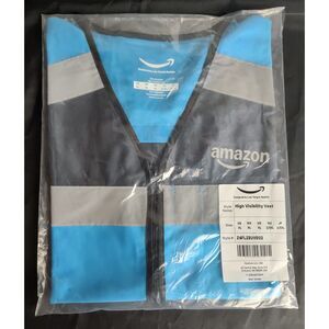 Amazon High Visibility Full Zip Unisex Vest Sz XL NEW
